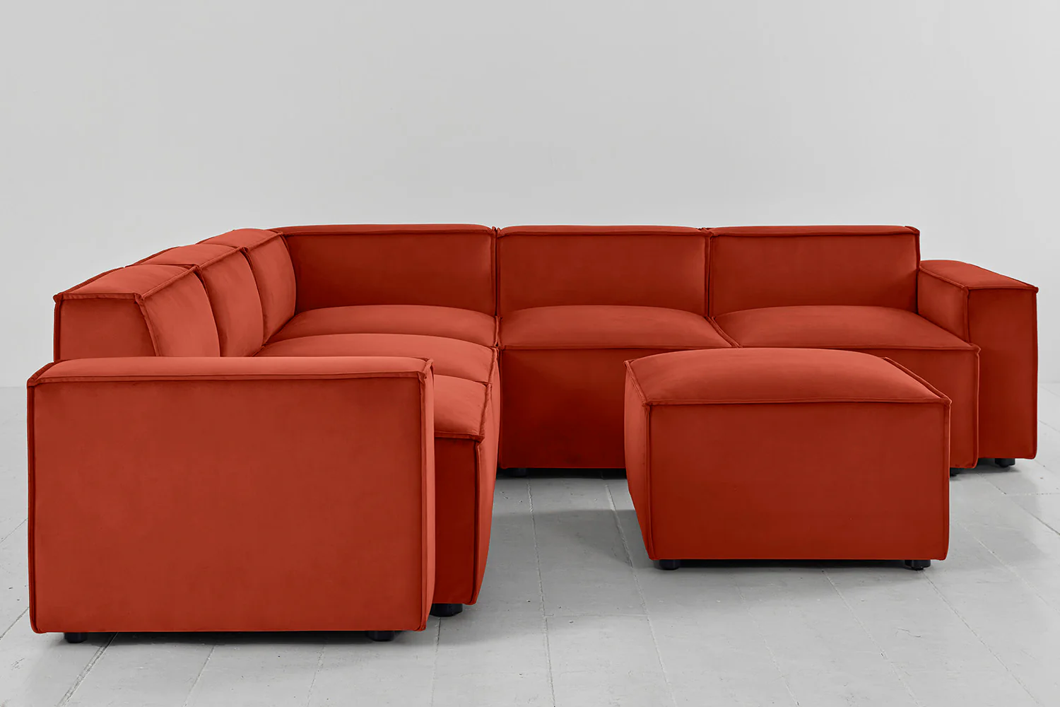 Model 03 Corner Sofa with Ottoman, Paprika - Image 3