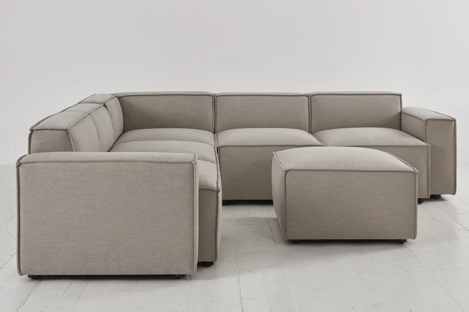 Model 03 Corner Sofa with Ottoman, Pumice - Image 5