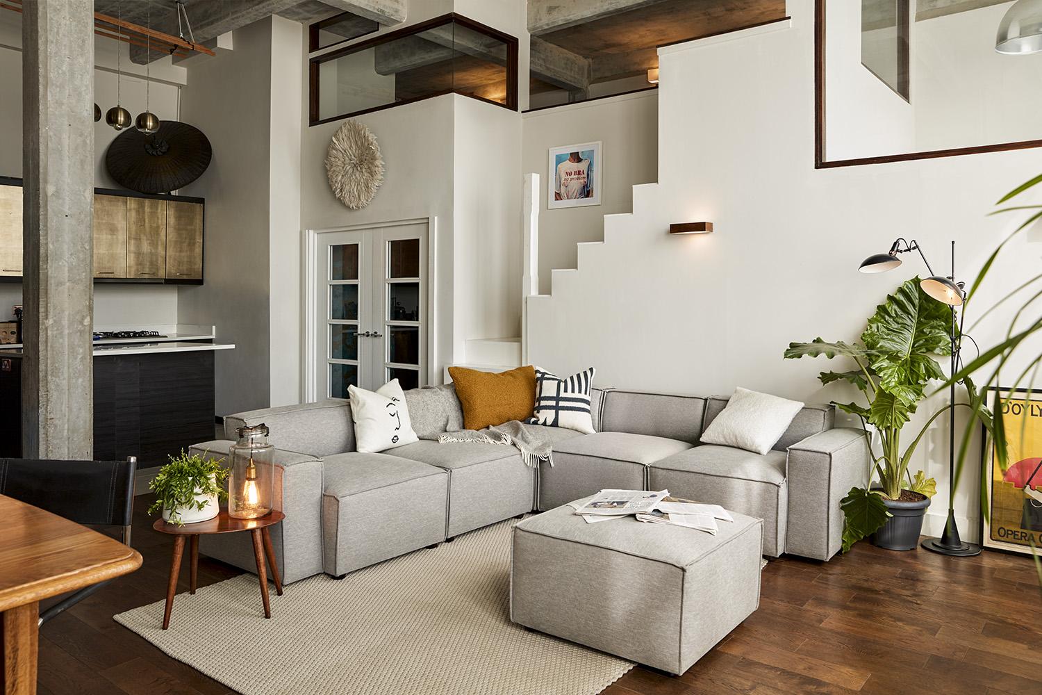 Model 03 Corner Sofa with Ottoman, Shadow - Image 4