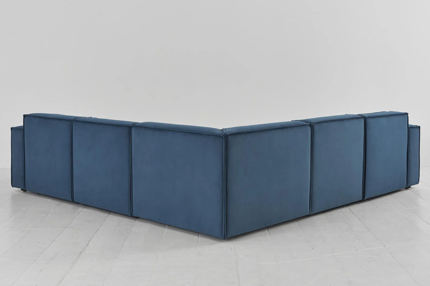 Model 03 Corner Sofa with Ottoman, Teal - Image 5