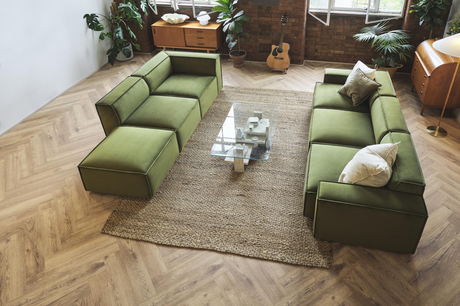 Model 03 Corner Sofa with Ottoman, Vine - Image 4