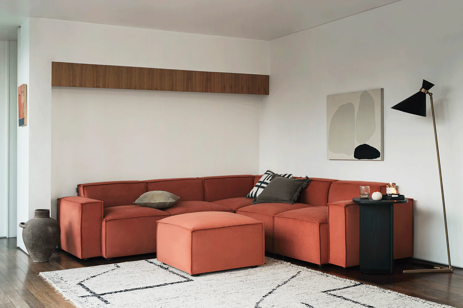 Model 03 Ottoman, Brick - Image 2