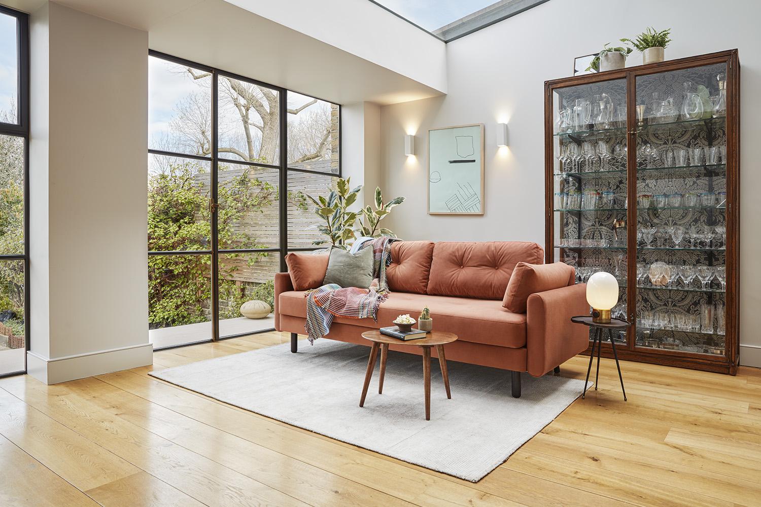 Model 04 Sofa Bed 3 Seater, Brick - Image 3