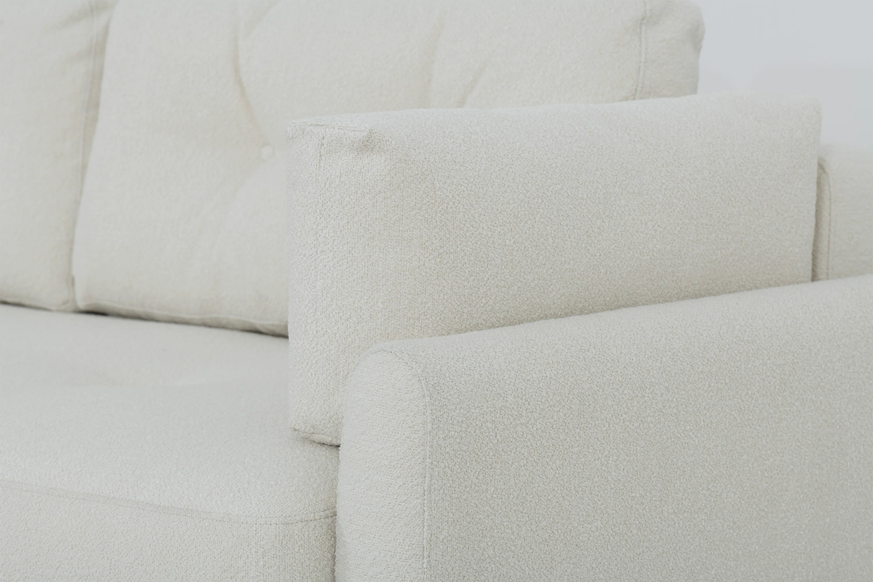 Model 04 Sofa Bed 3 Seater, Ivory - Image 4