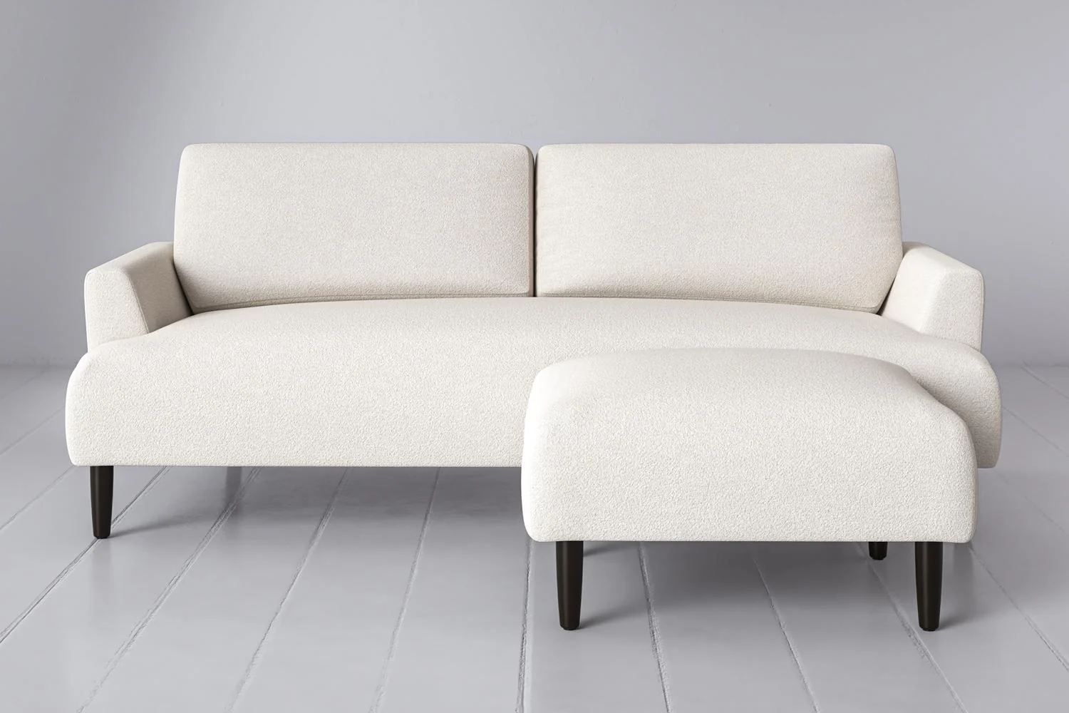 Model 05 3-Seater Sofa with ottoman, Ivory