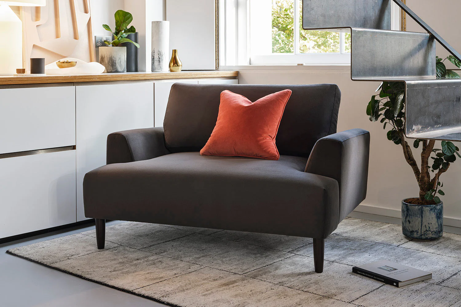 Model 05 Loveseat, Charcoal - Image 2