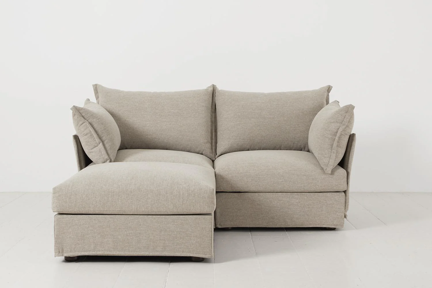 Model 06 2-Seater Left Chaise Sofa, Pumice