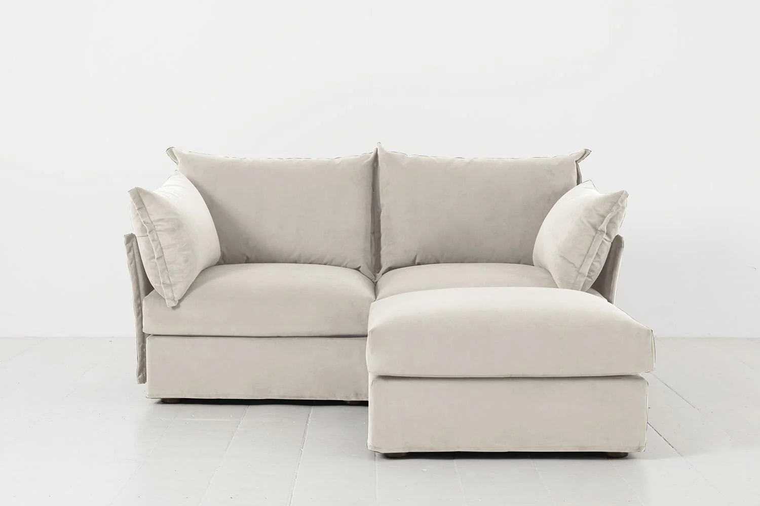 Model 06 2-Seater Right Chaise Sofa, Bone