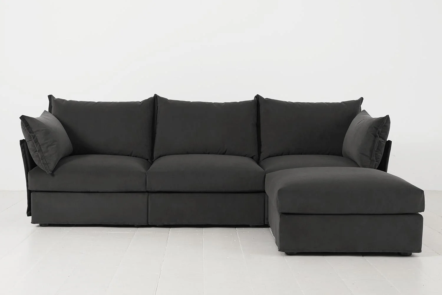 Model 06 3-Seater Right Chaise Sofa, Charcoal