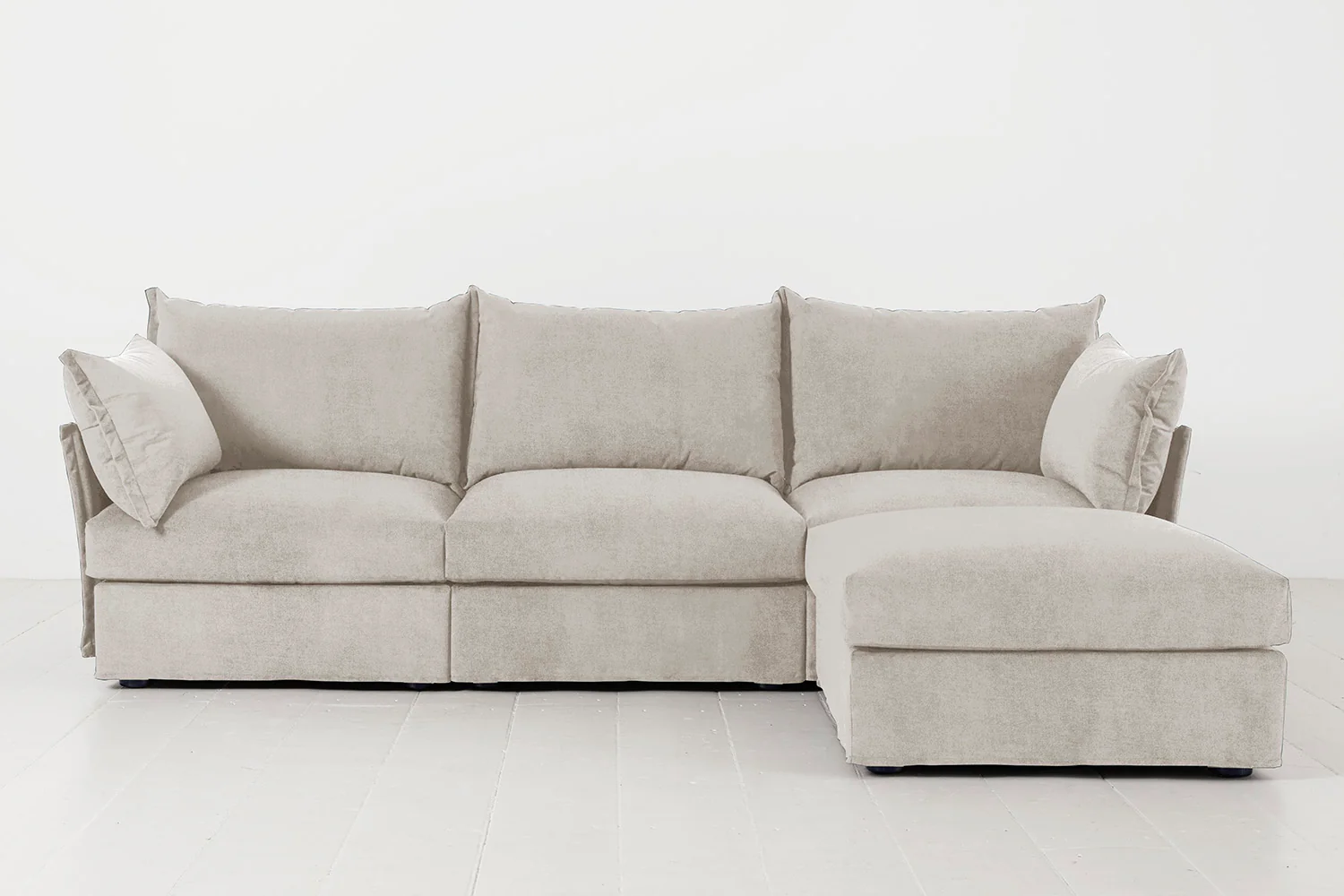 Model 06 3-Seater Right Chaise Sofa, Chalk