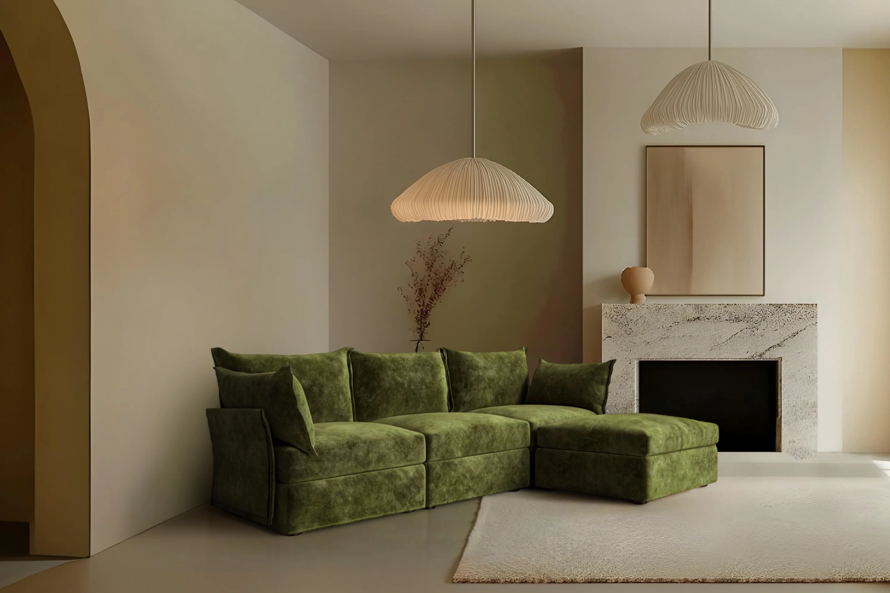 Model 06 3-Seater Right Chaise Sofa, Conifer - Image 2