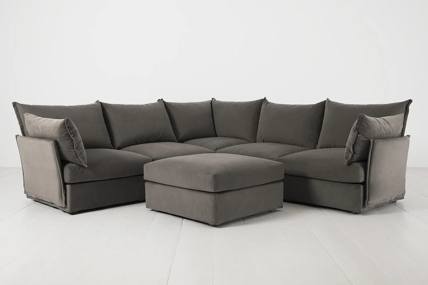 Model 06 Corner Sofa with Ottoman, Elephant