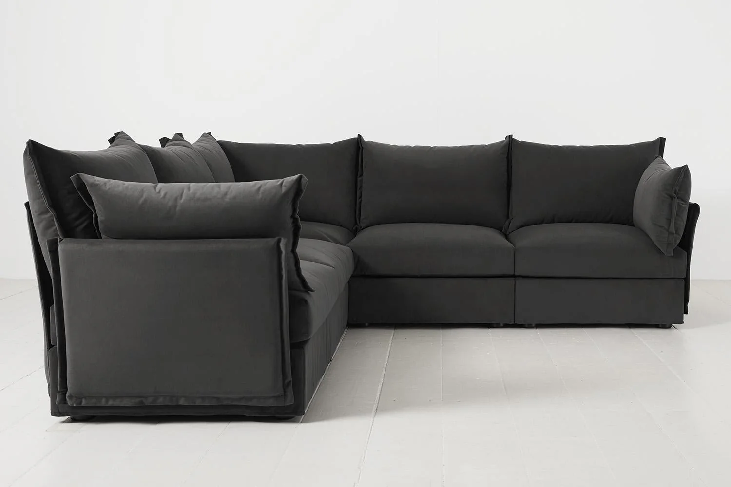 Model 06 Corner Sofa with Ottoman, Charcoal - Image 3