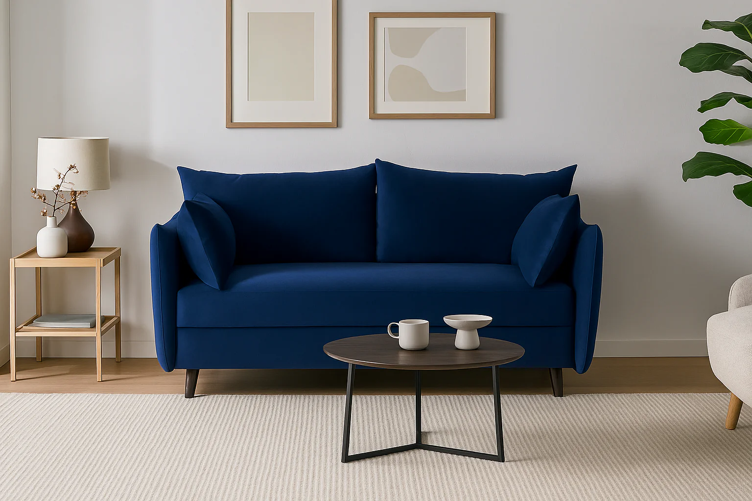 Model 08 Sofa Bed 2.5 Seater, Indigo - Image 2
