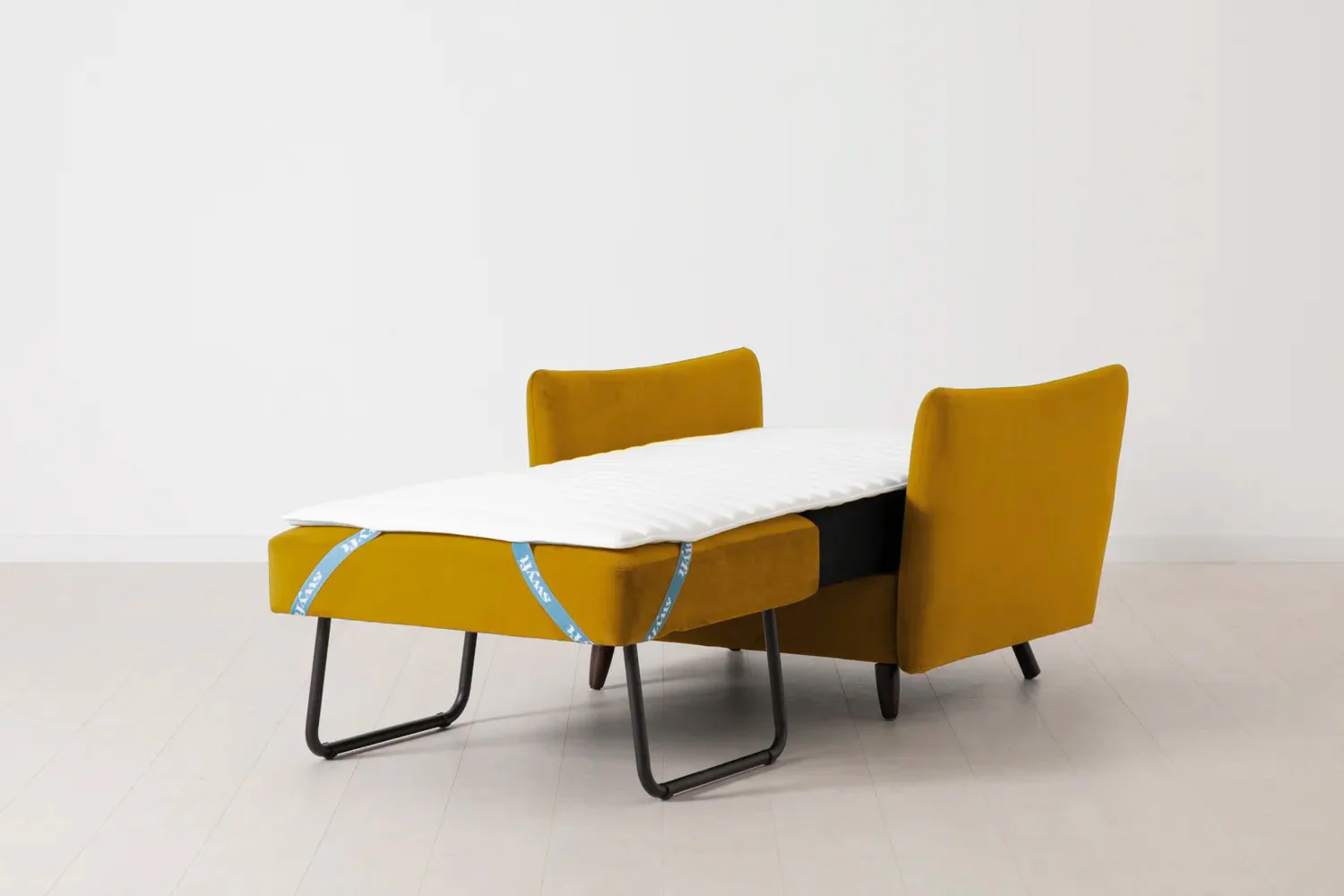 Model 08 Chair Bed Single Sofa Bed, Mustard - Image 9