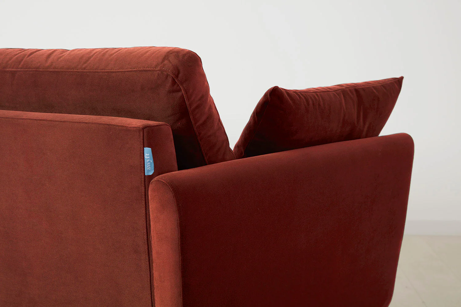 Model 10 2-Seater Sofa with Ottoman, Brick - Image 4