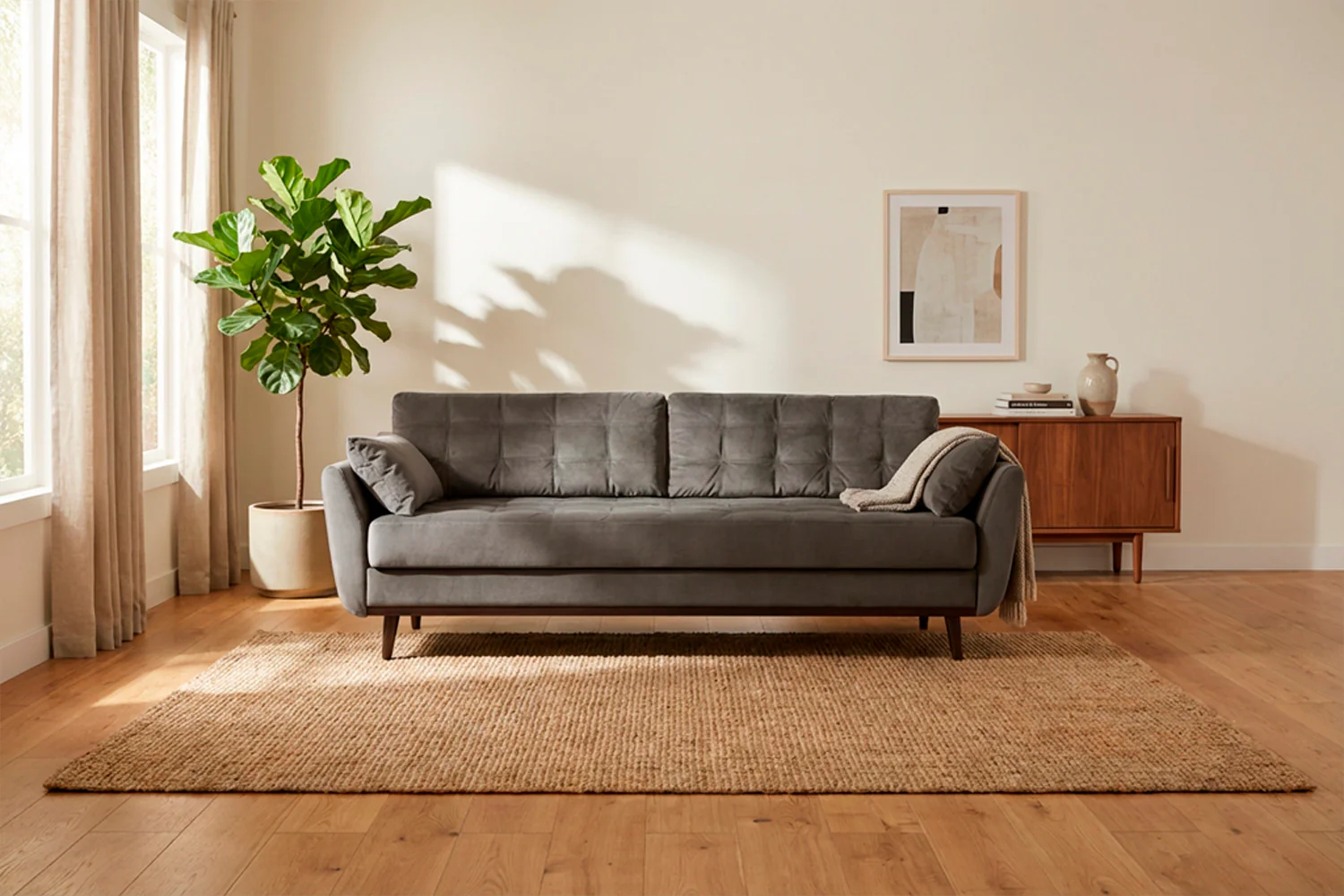Model 10 Sofa Bed 3 Seater, Elephant - Image 4