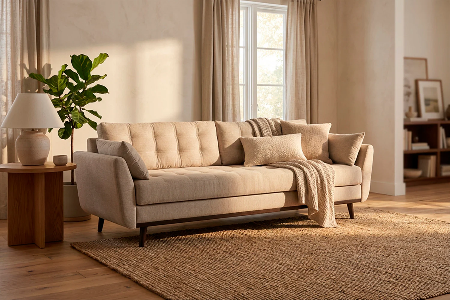 Model 10 Sofa Bed 3 Seater, Pumice - Image 4