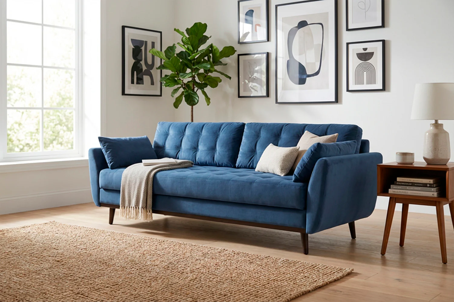 Model 10 Sofa Bed 3 Seater, Teal - Image 4