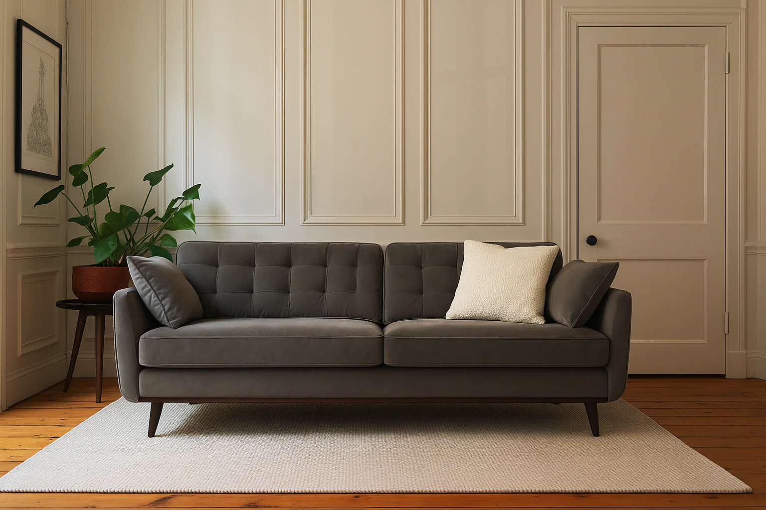 Model 10 3-Seater Sofa, Elephant - Image 2