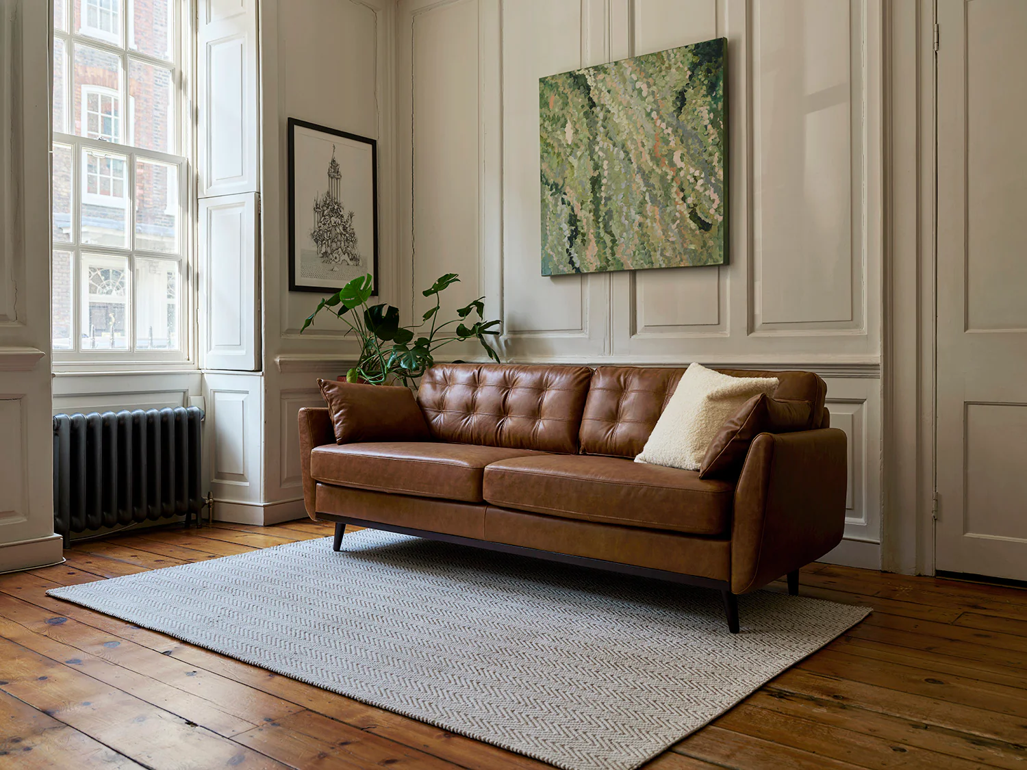 Model 10 3-Seater Sofa, Maple - Image 4