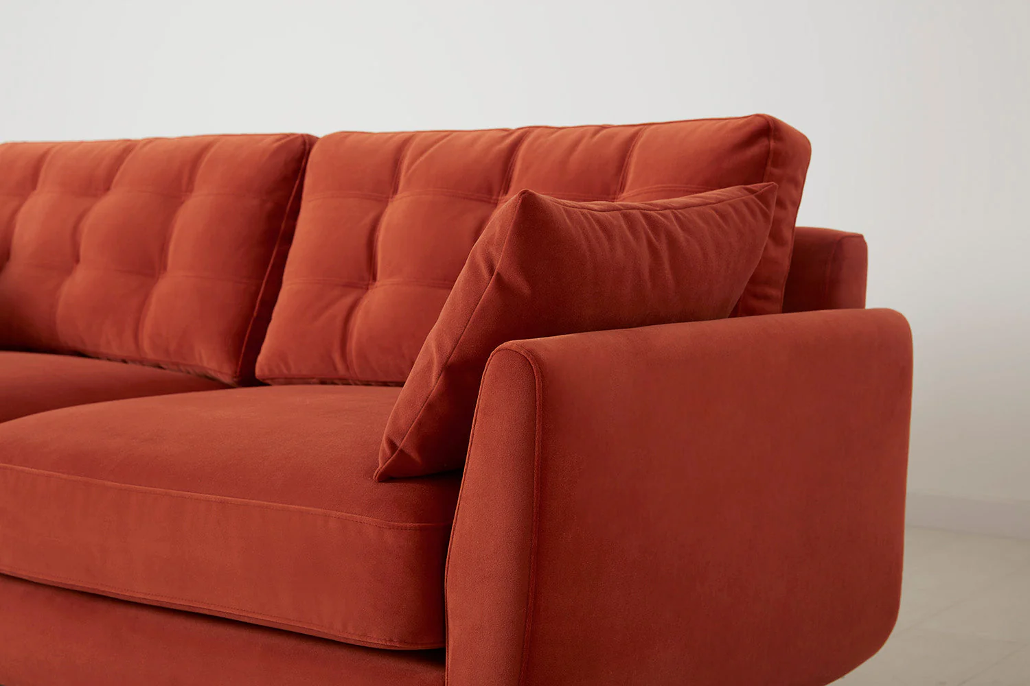 Model 10 3-Seater Sofa with Ottoman, Paprika - Image 5