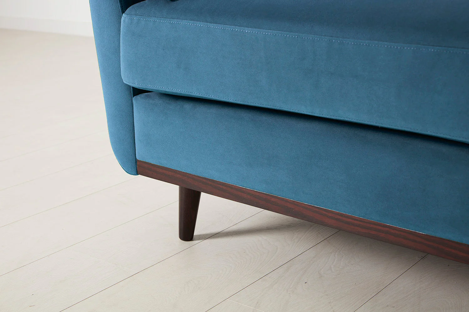 Model 10 3-Seater Sofa with Ottoman, Teal - Image 8