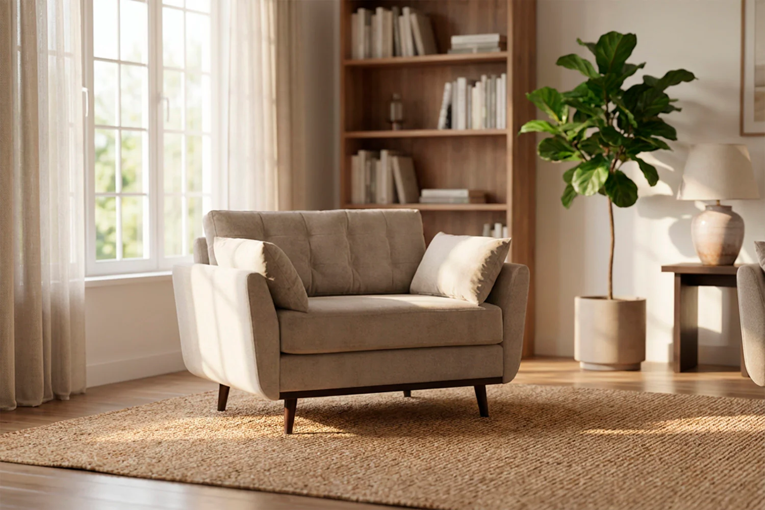 Model 10 Loveseat, Chalk - Image 2