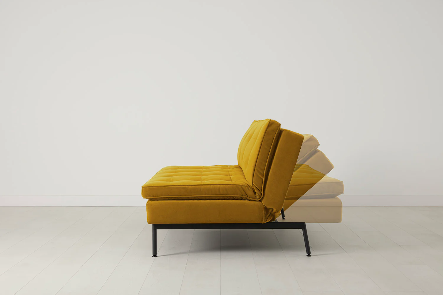 Model 11 Sofa Bed 3 Seater, Mustard - Image 3