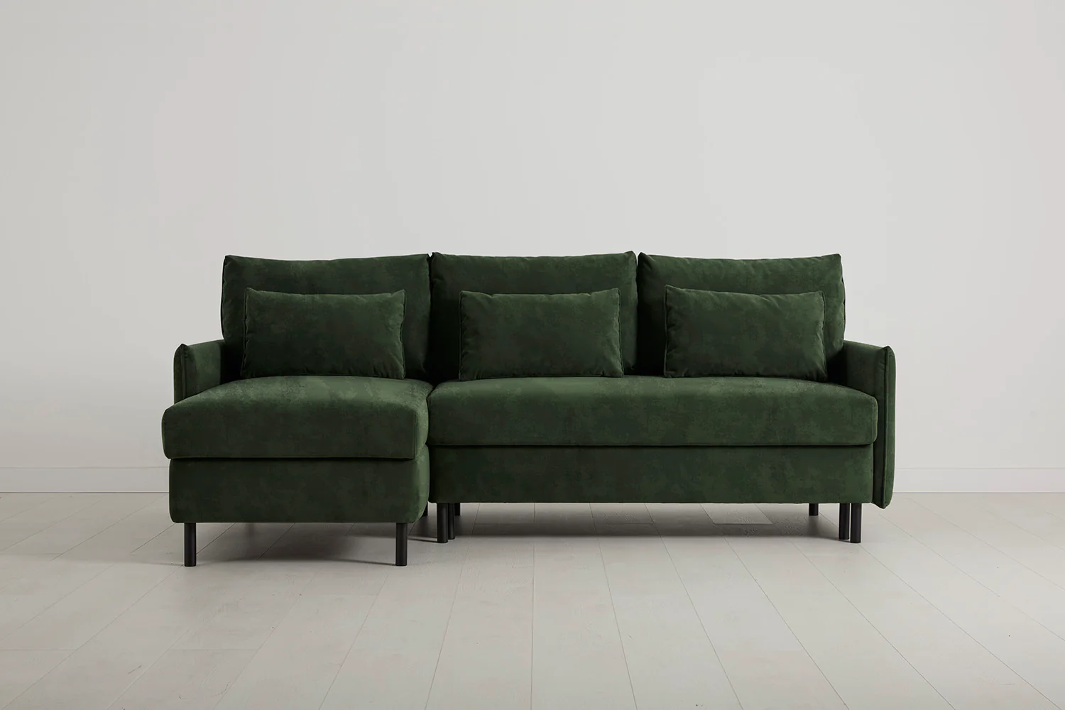 Model 12 Sofa Bed with Storage 3 Seater Left Chaise, Conifer