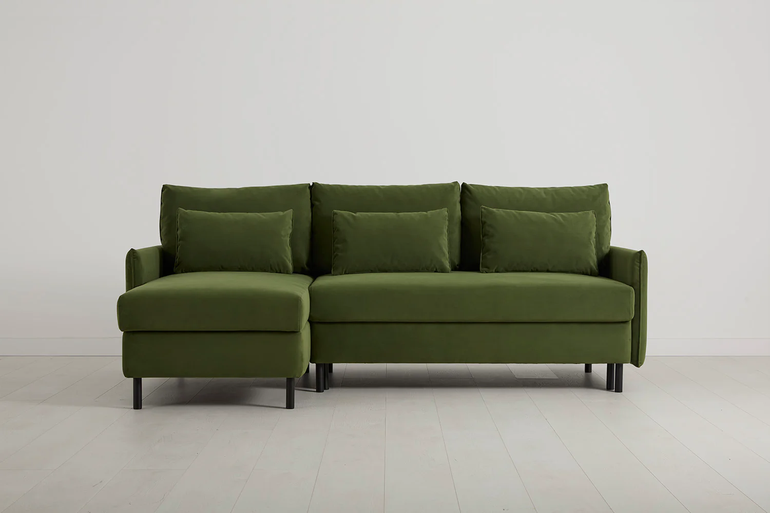 Model 12 Sofa Bed with Storage 3 Seater Left Chaise, Vine