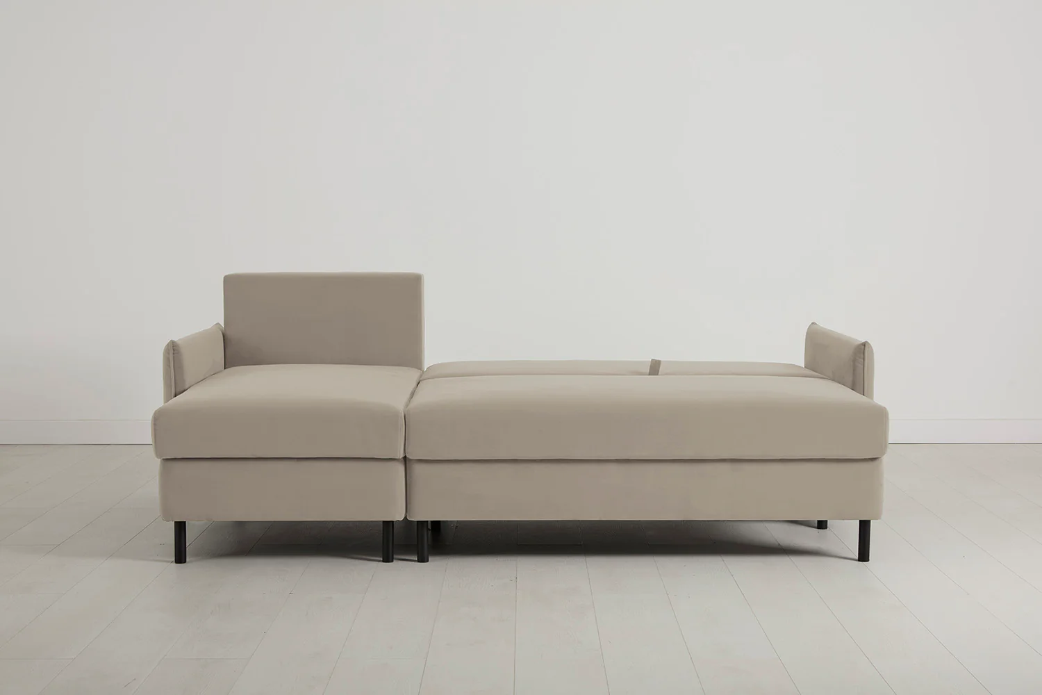 Model 12 Sofa Bed with Storage 3 Seater Left Chaise, Bone - Image 10
