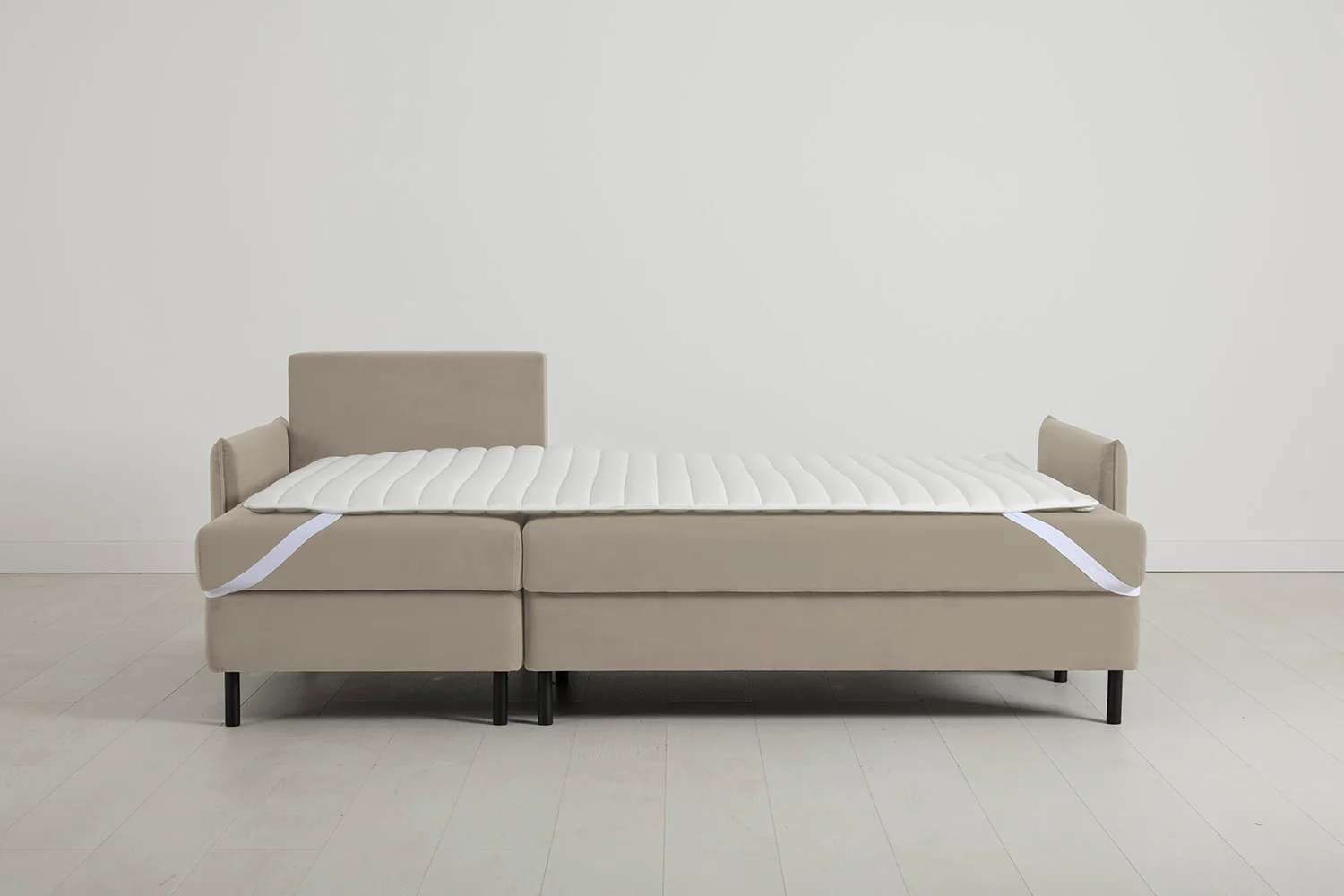 Model 12 Sofa Bed with Storage 3 Seater Left Chaise, Bone - Image 11