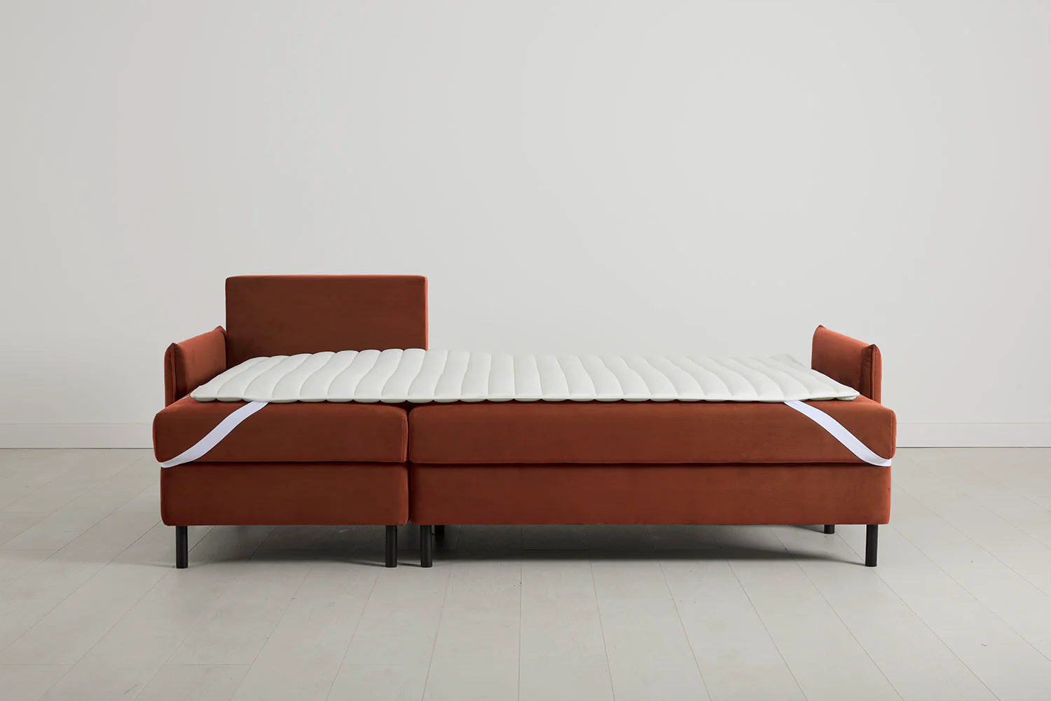 Model 12 Sofa Bed with Storage 3 Seater Left Chaise, Brick - Image 10