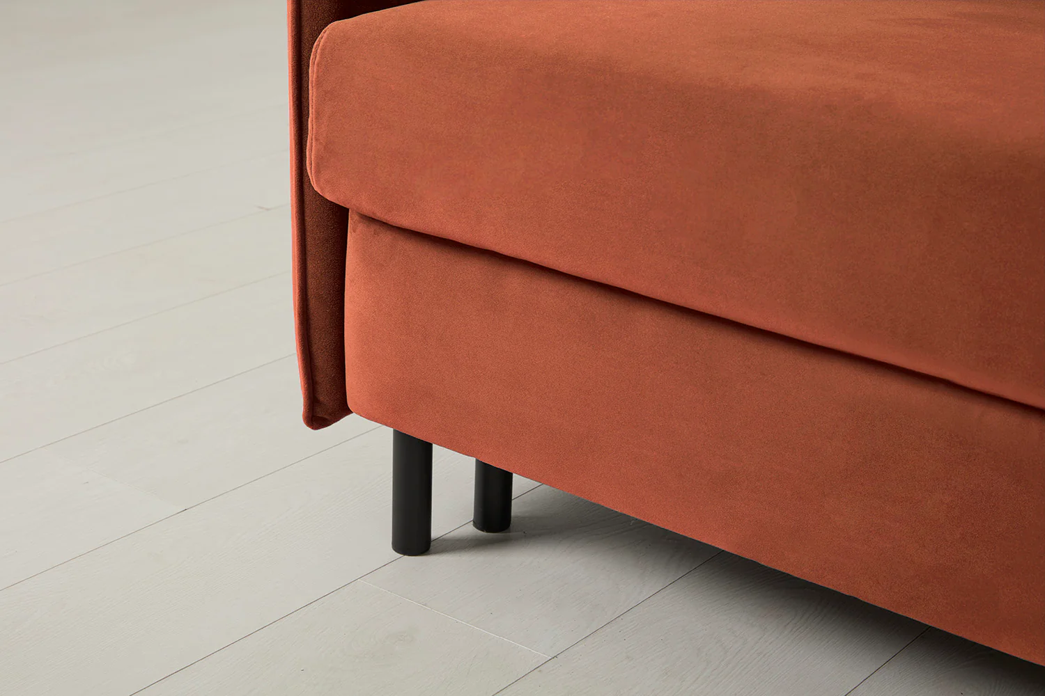 Model 12 Sofa Bed with Storage 3 Seater Left Chaise, Brick - Image 19