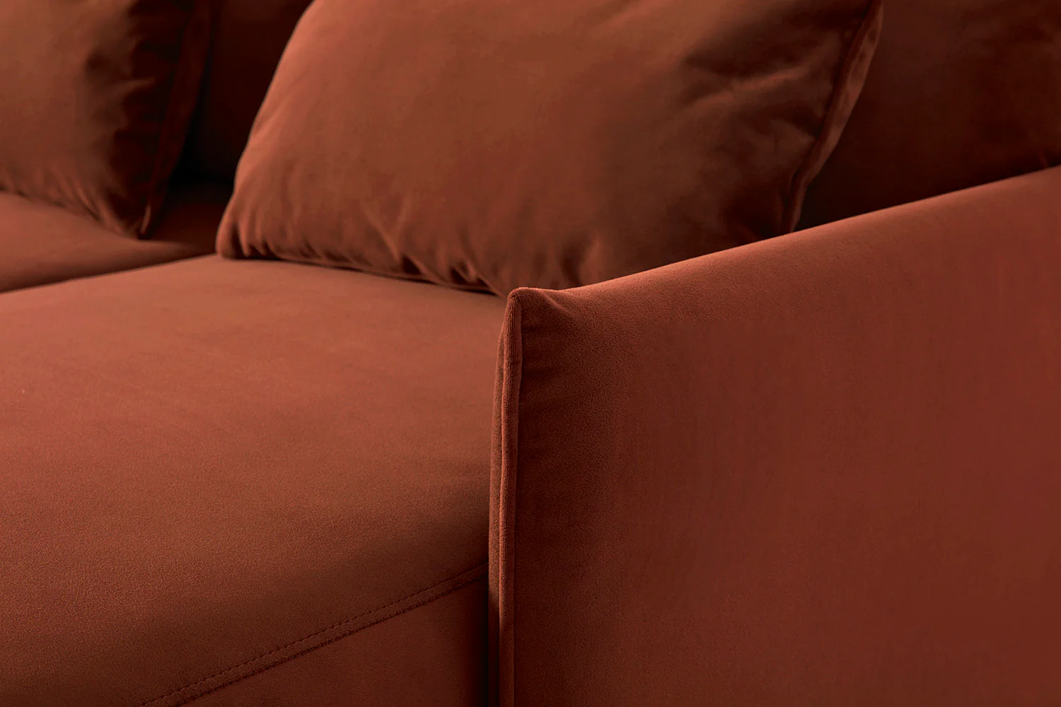 Model 12 Sofa Bed with Storage 3 Seater Left Chaise, Brick - Image 20