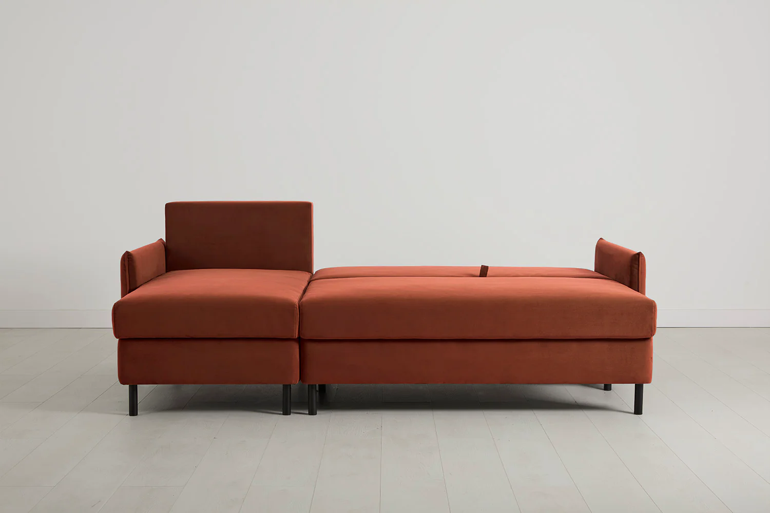 Model 12 Sofa Bed with Storage 3 Seater Left Chaise, Brick - Image 9