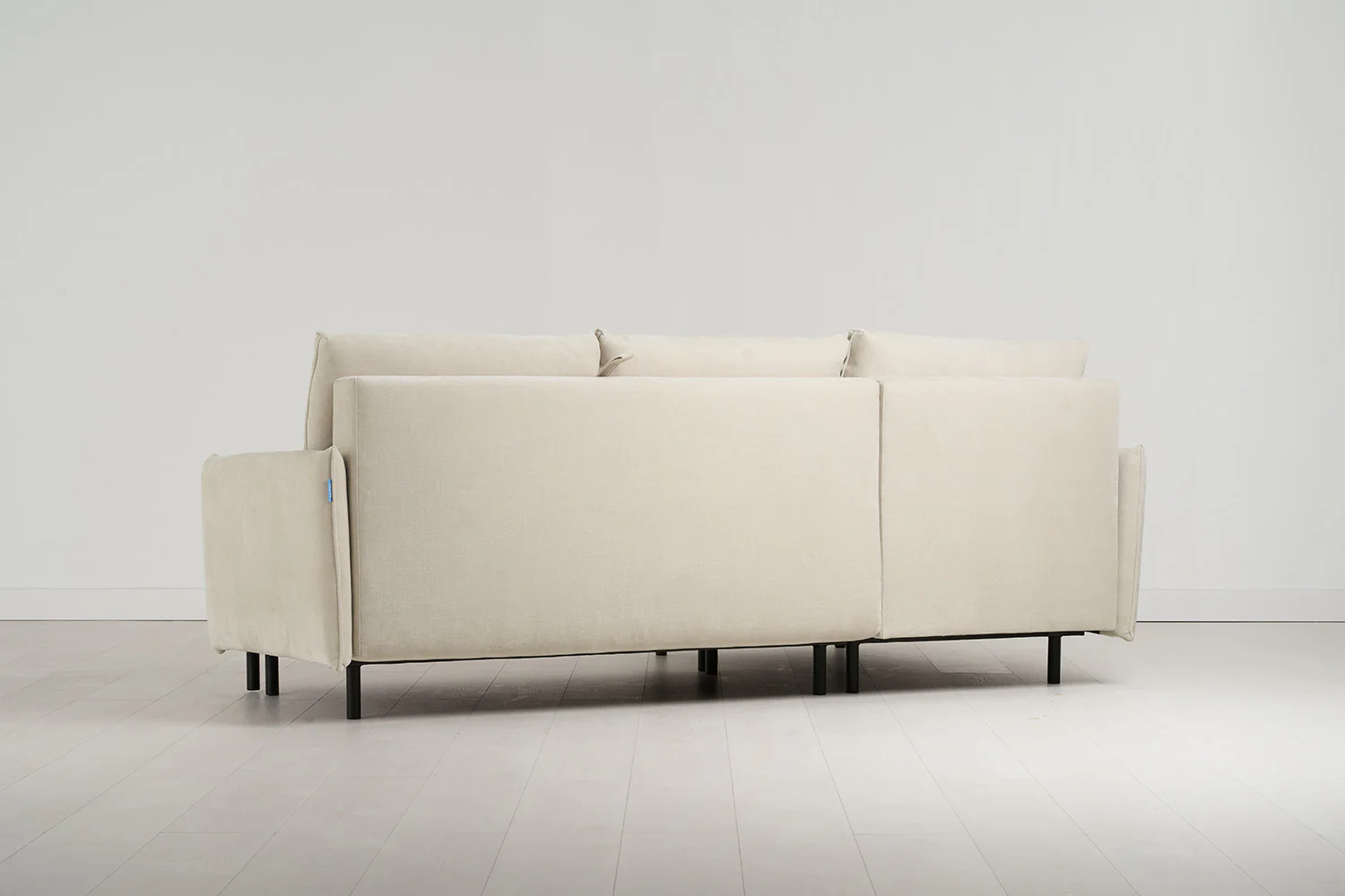 Model 12 Sofa Bed with Storage 3 Seater Left Chaise, Chalk - Image 8