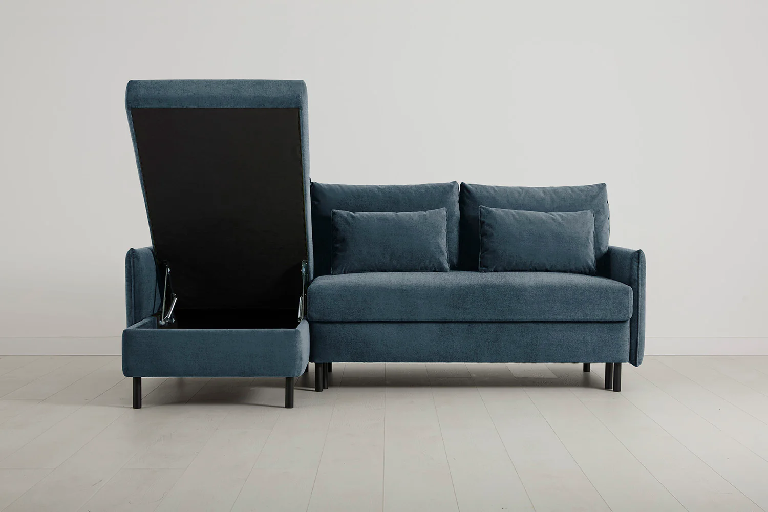 Model 12 Sofa Bed with Storage 3 Seater Left Chaise, Hydro - Image 3