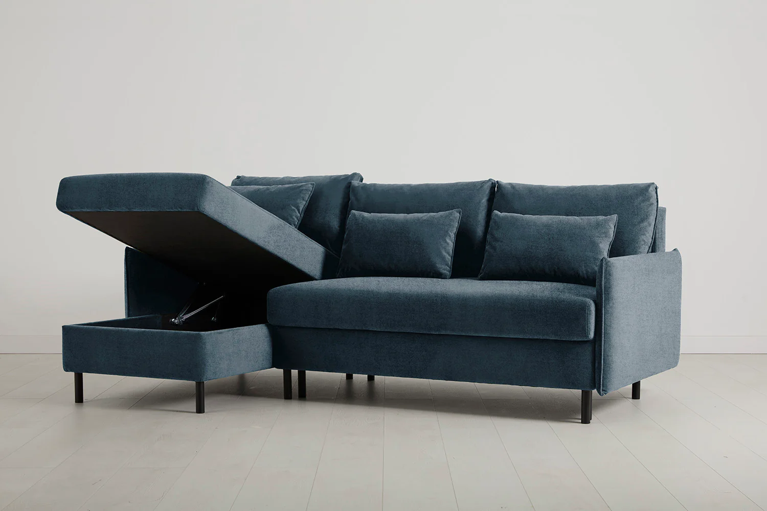 Model 12 Sofa Bed with Storage 3 Seater Left Chaise, Hydro - Image 5