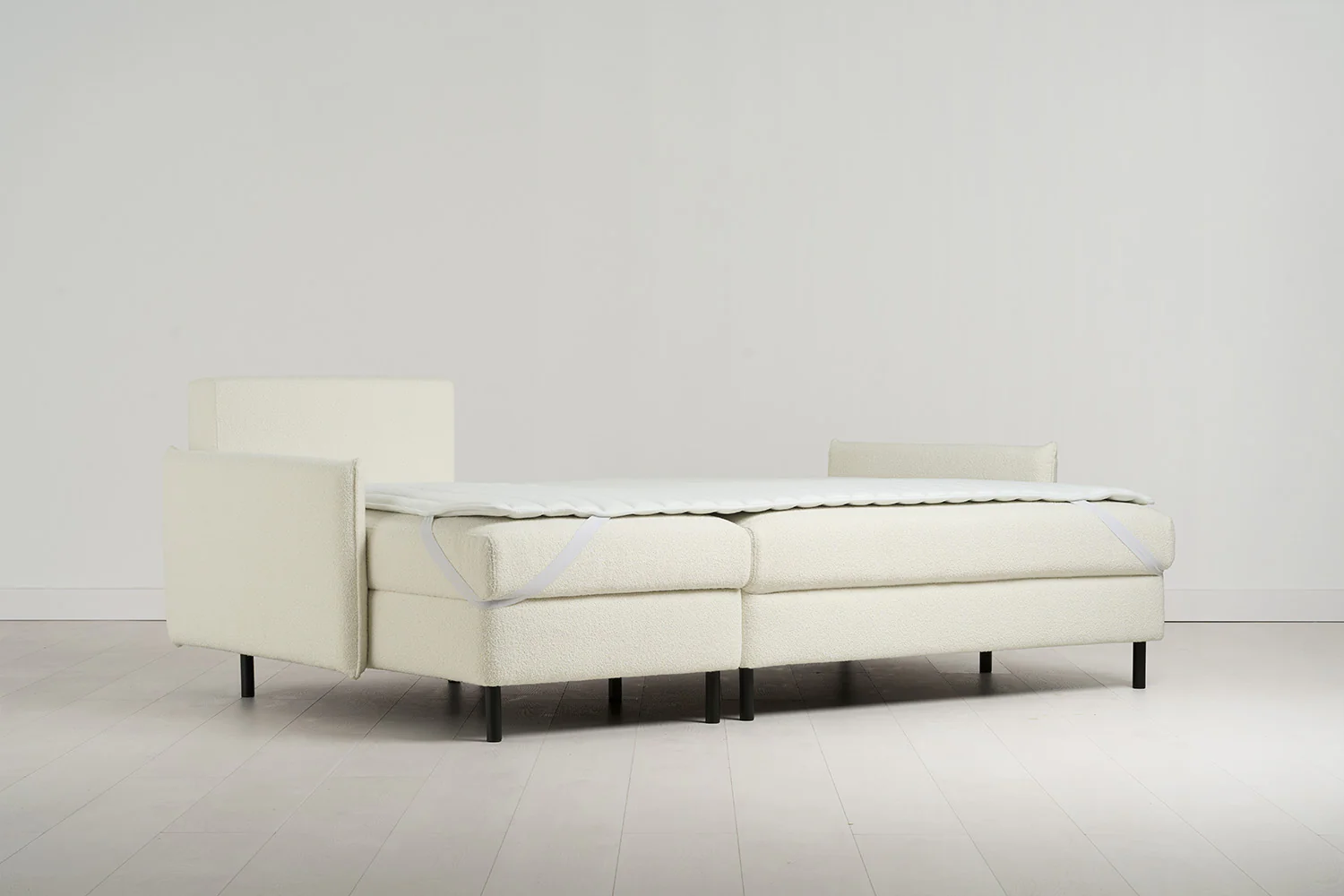 Model 12 Sofa Bed with Storage 3 Seater Left Chaise, Ivory - Image 12