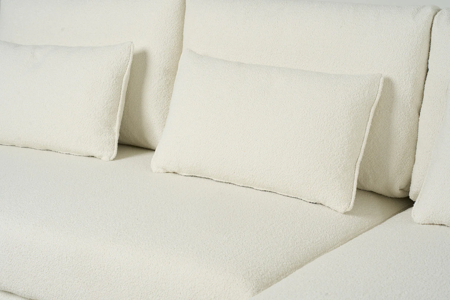 Model 12 Sofa Bed with Storage 3 Seater Left Chaise, Ivory - Image 18