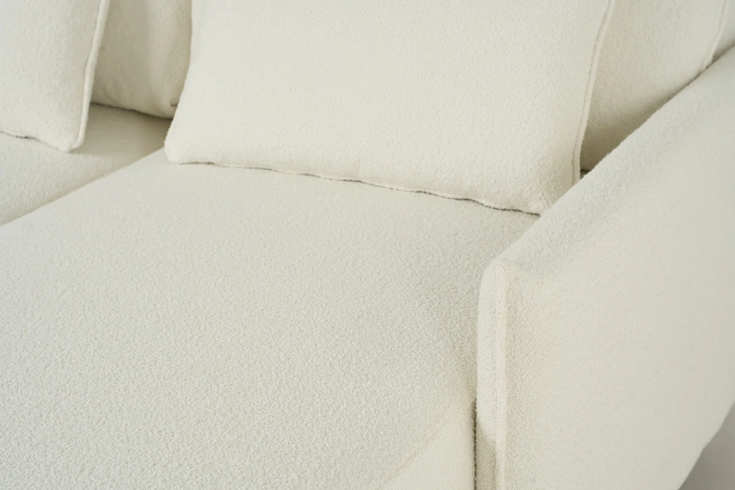 Model 12 Sofa Bed with Storage 3 Seater Left Chaise, Ivory - Image 20
