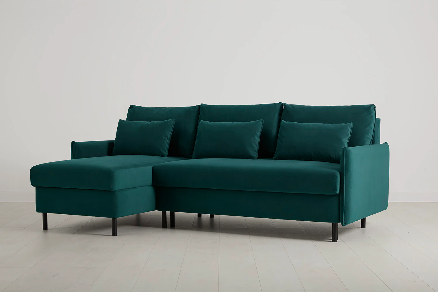 Model 12 Sofa Bed with Storage 3 Seater Left Chaise, Kingfisher - Image 6