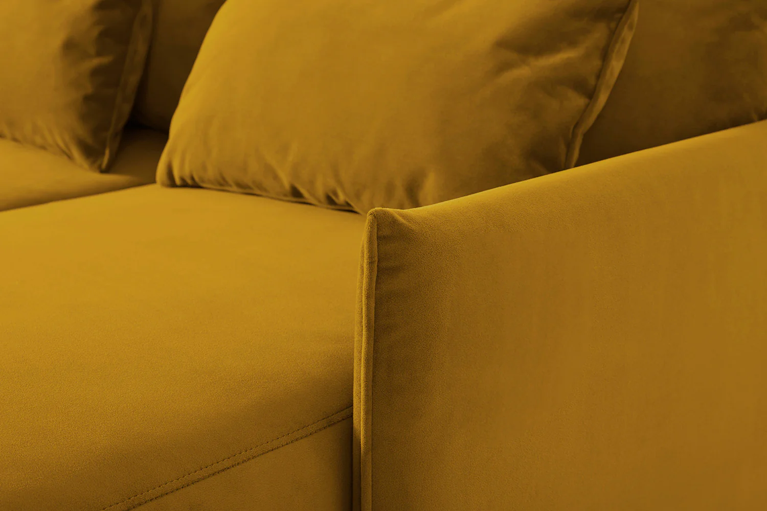 Model 12 Sofa Bed with Storage 3 Seater Left Chaise, Mustard - Image 21