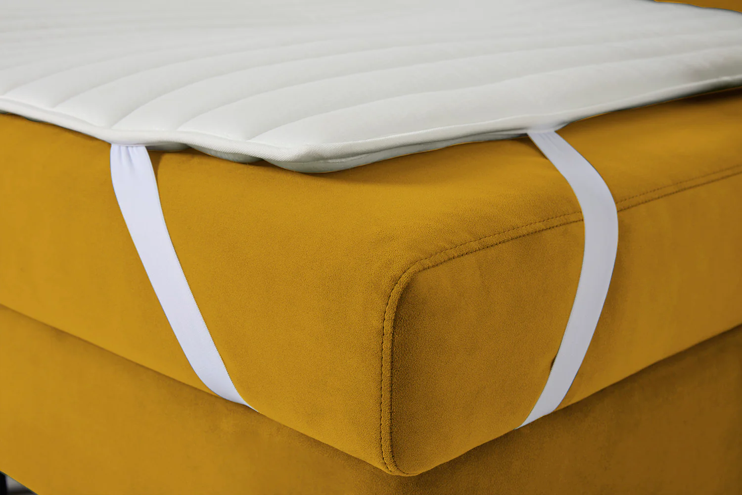 Model 12 Sofa Bed with Storage 3 Seater Left Chaise, Mustard - Image 23