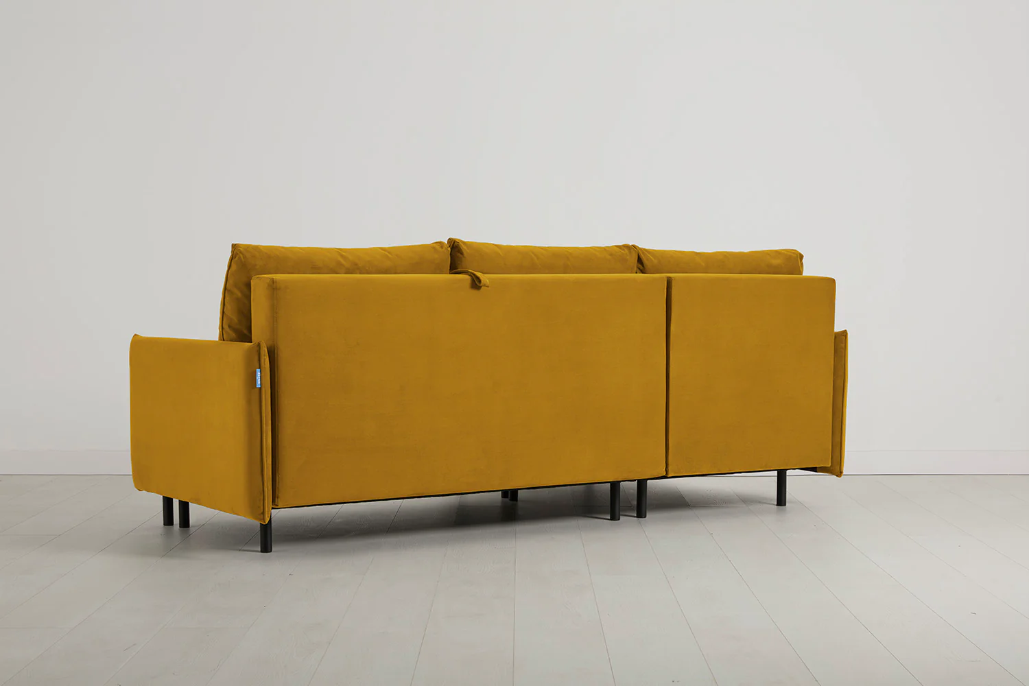 Model 12 Sofa Bed with Storage 3 Seater Left Chaise, Mustard - Image 8