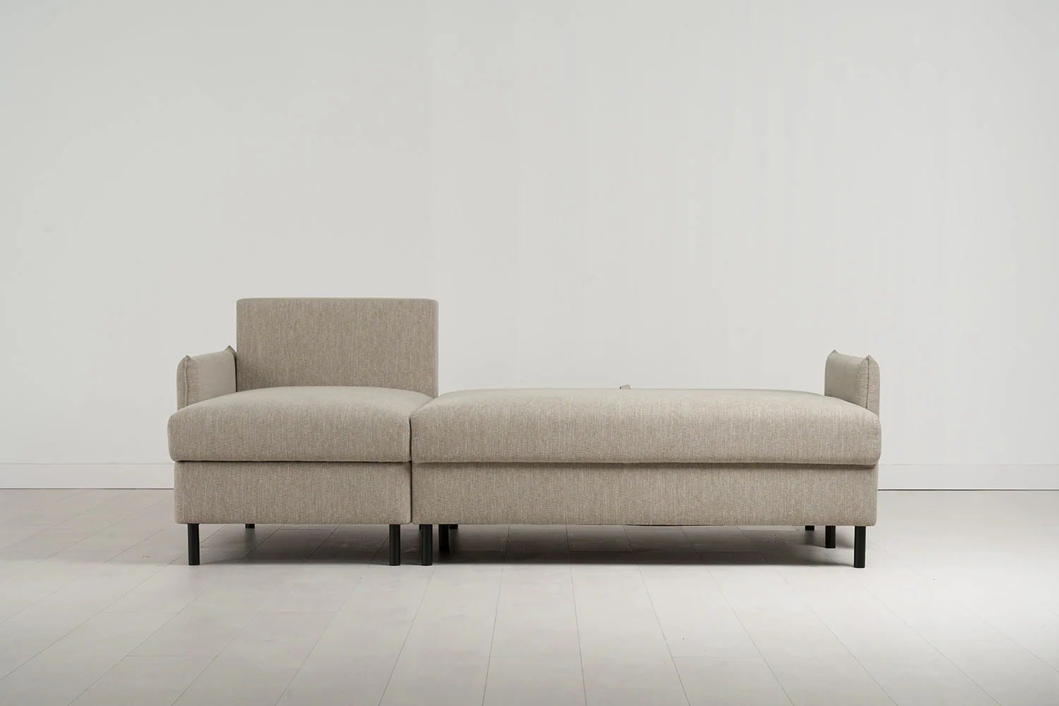 Model 12 Sofa Bed with Storage 3 Seater Left Chaise, Pumice - Image 10