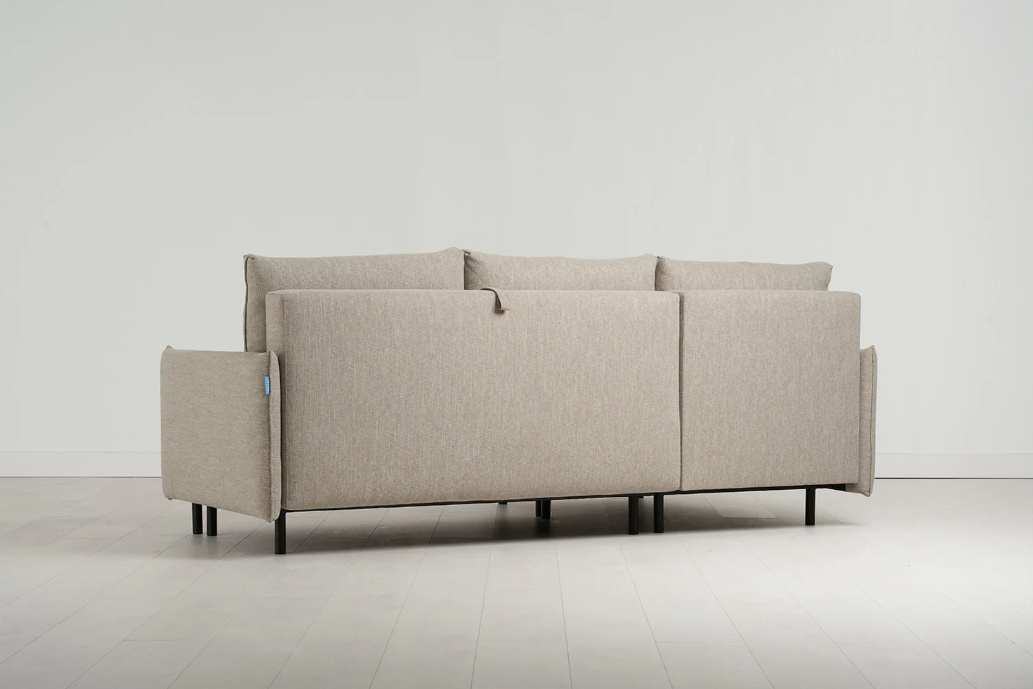 Model 12 Sofa Bed with Storage 3 Seater Left Chaise, Pumice - Image 8