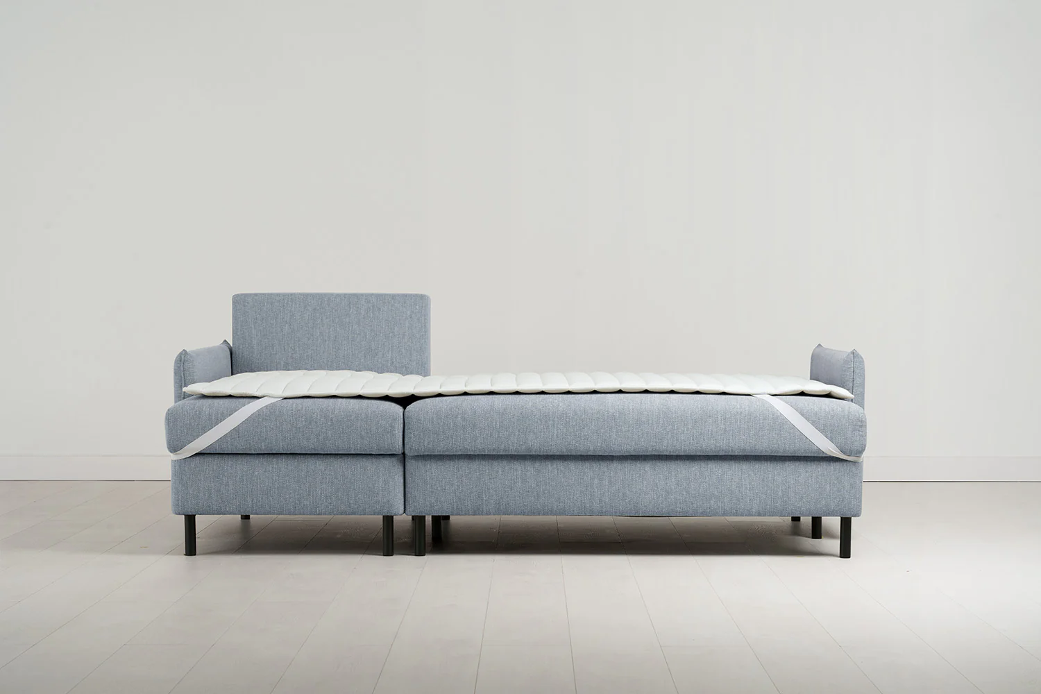 Model 12 Sofa Bed with Storage 3 Seater Left Chaise, Seaglass - Image 11